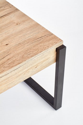 Table de bureau en bois coloris blanc ,chêne san remo - Longueur