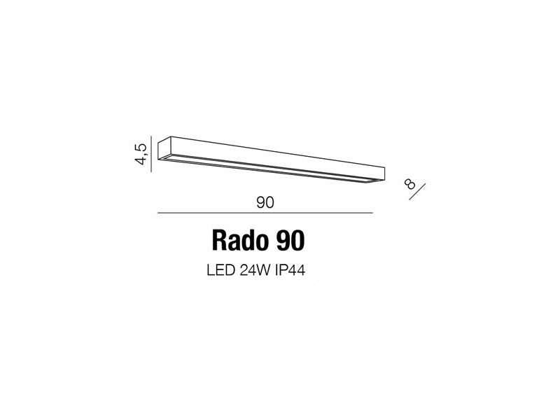 Aplica Rado 90 Alb, AZ2083 (2)