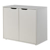 Armoire MDF à 2 nodo, pour enfants Pino White, L85.5xa43.3xh71.8 cm