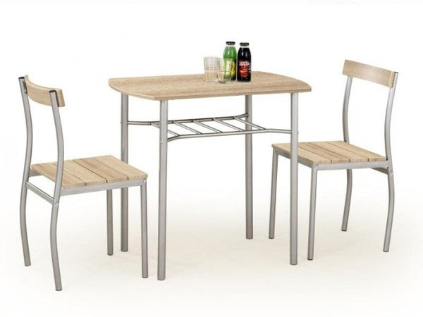 Ensemble de salle à manger en bois clair et verre, 4 pièces, Futura, B –  SomProduct France