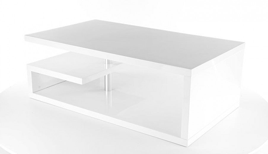 Table basse, en MDF Tierra Blanc, L100xl60xH42 cm